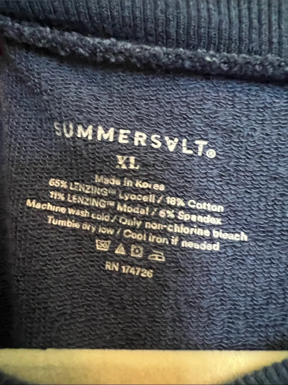summersalt Navy Crewneck with Multicolor Star Accents